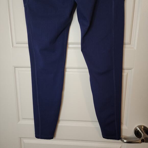 Leggings Womens Medium Navy Pockets on Side of Legs Phone Pocket - Picture 6 of 8